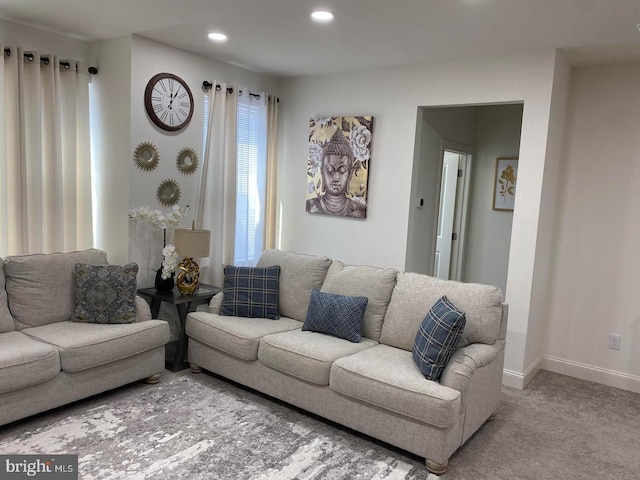 view of carpeted living room