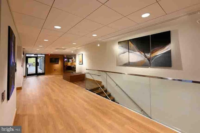 hall featuring hardwood / wood-style floors