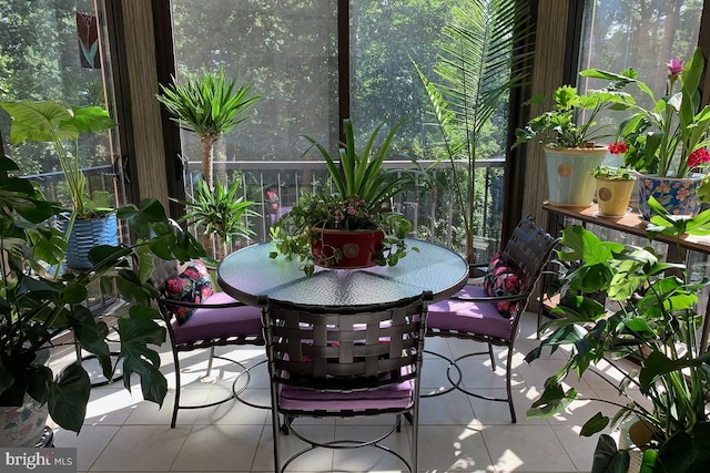 view of sunroom / solarium