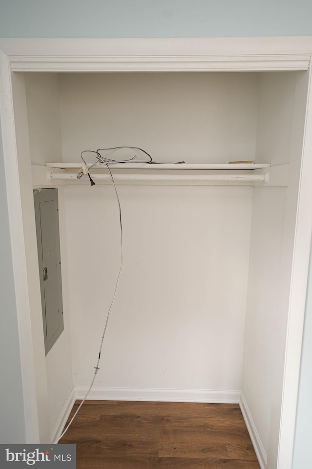 closet with electric panel