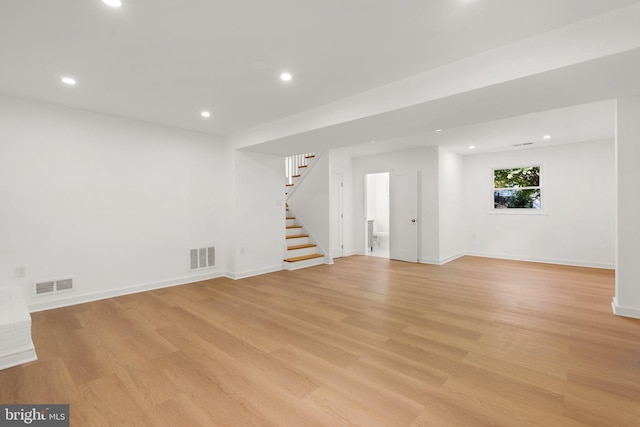 interior space featuring light hardwood / wood-style flooring