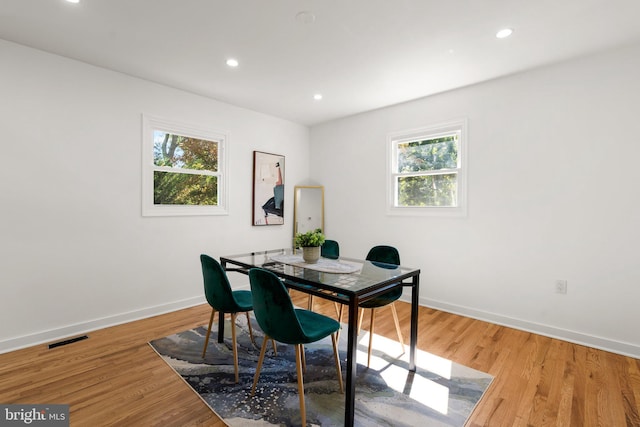 office featuring hardwood / wood-style floors