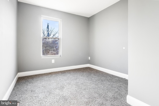 unfurnished room with carpet flooring