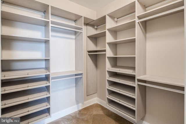 view of walk in closet