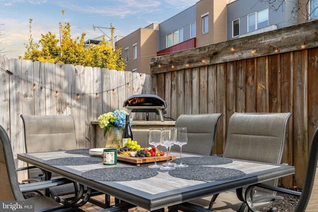 view of patio featuring area for grilling