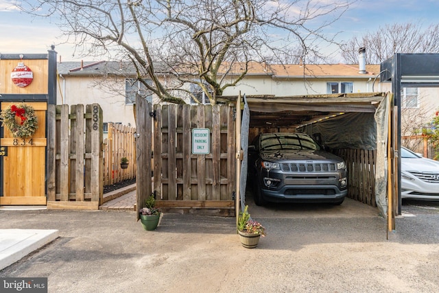 view of vehicle parking