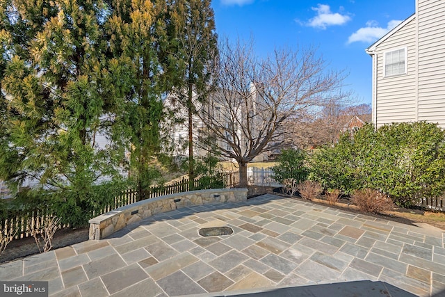 view of patio / terrace with fence