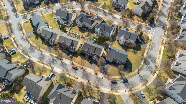 bird's eye view featuring a residential view