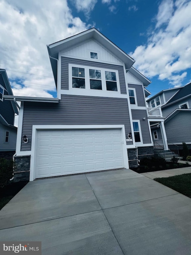 view of front of home featuring a garage