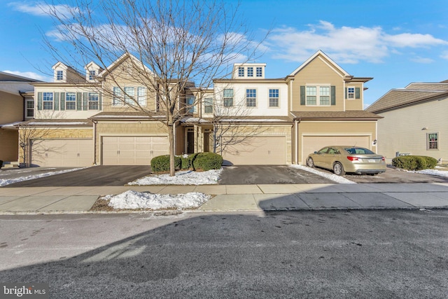 view of property with a garage