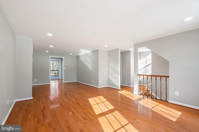 unfurnished room featuring light hardwood / wood-style floors