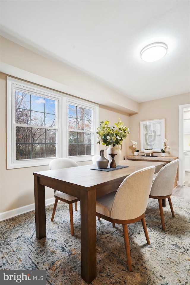 dining area with baseboards