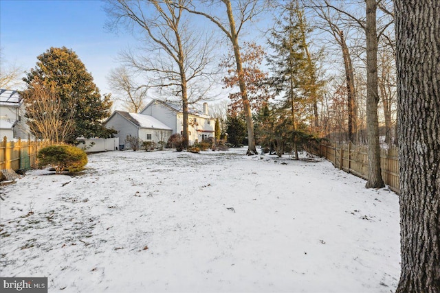 view of snowy yard