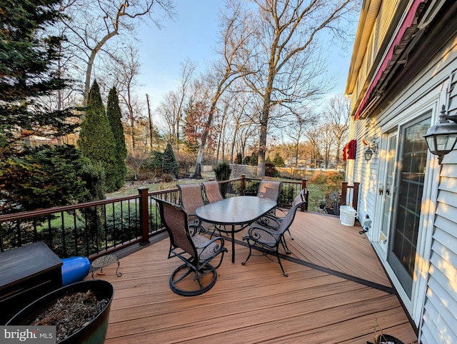 view of wooden terrace