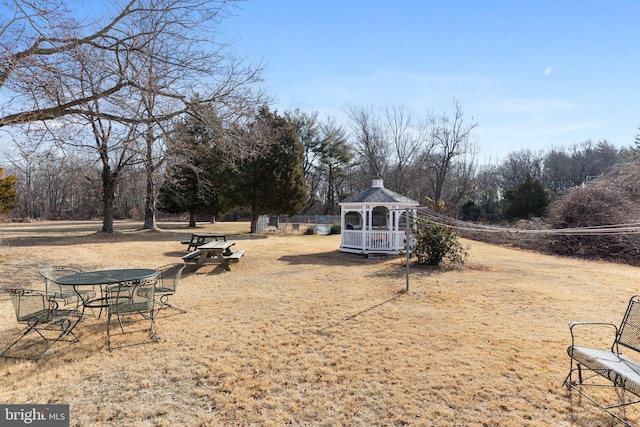 view of property's community with a gazebo