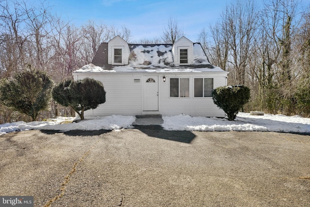 view of cape cod home