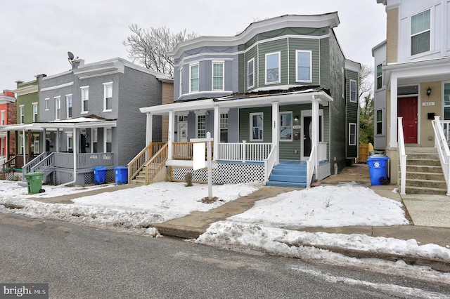 view of front facade with covered porch