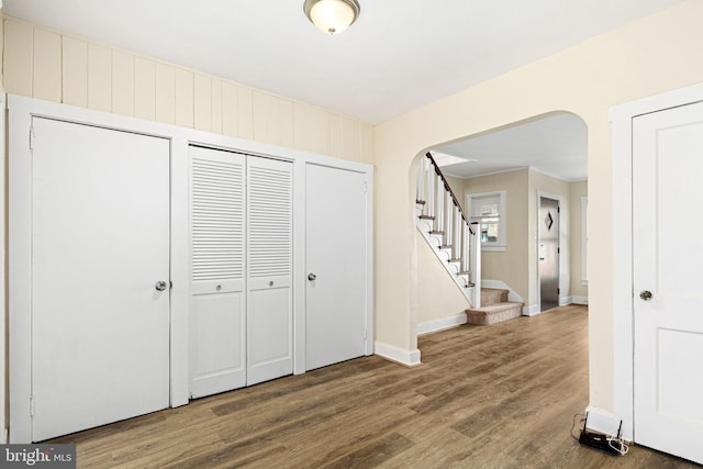 interior space featuring hardwood / wood-style flooring