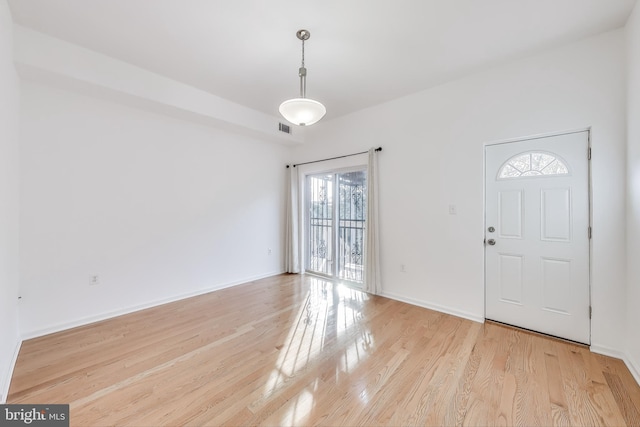 entryway featuring light hardwood / wood-style floors