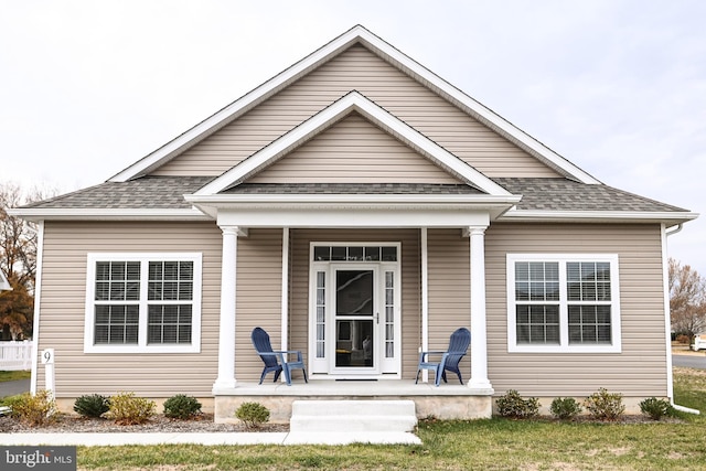 bungalow with covered porch