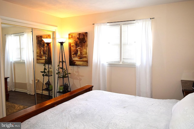 bedroom featuring a closet