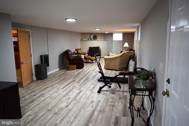 office featuring light hardwood / wood-style flooring