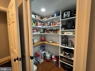 view of pantry