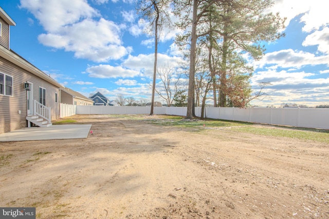 view of yard featuring a patio area