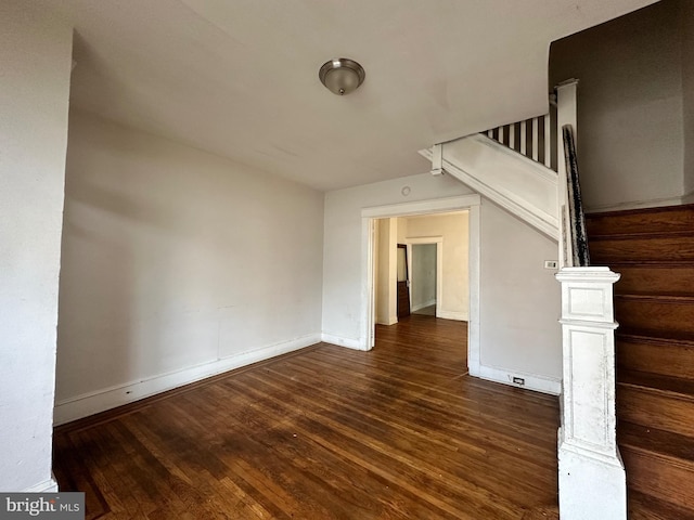 interior space featuring dark hardwood / wood-style floors