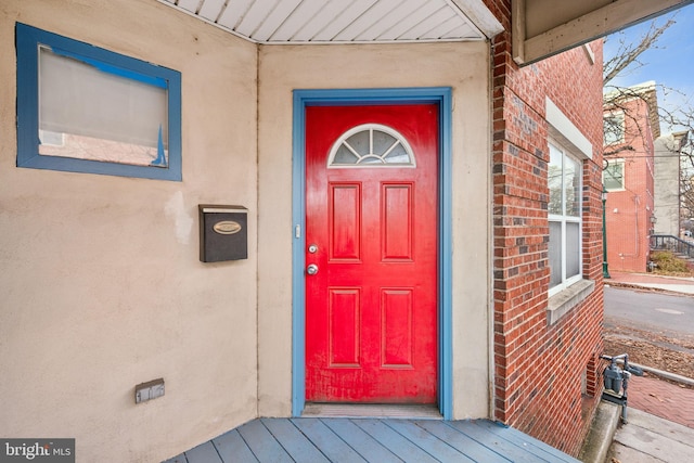 view of doorway to property