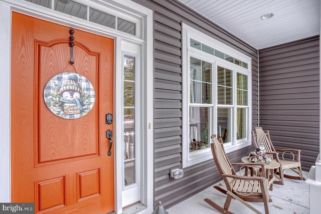 view of doorway to property