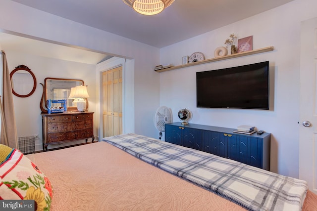 bedroom featuring a closet