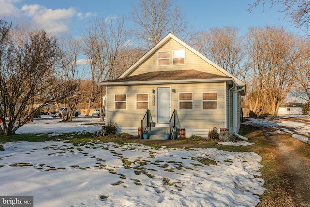 view of bungalow-style home