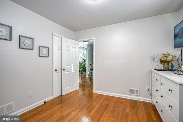 interior space with light hardwood / wood-style floors