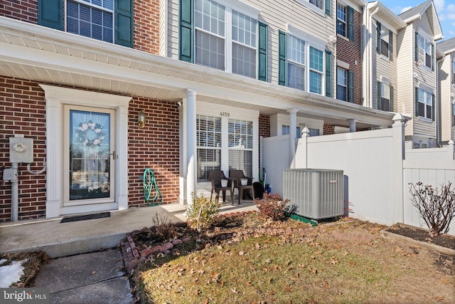 property entrance with central AC