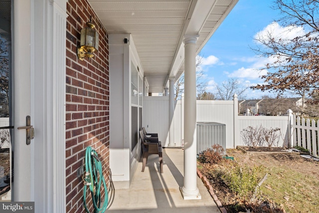 view of patio / terrace featuring central AC unit