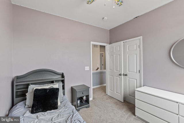 view of carpeted bedroom