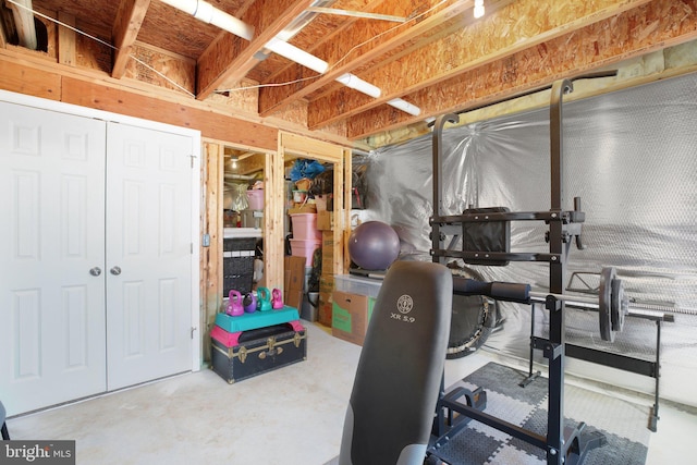 view of workout area