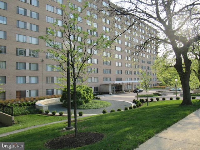 view of community with a lawn