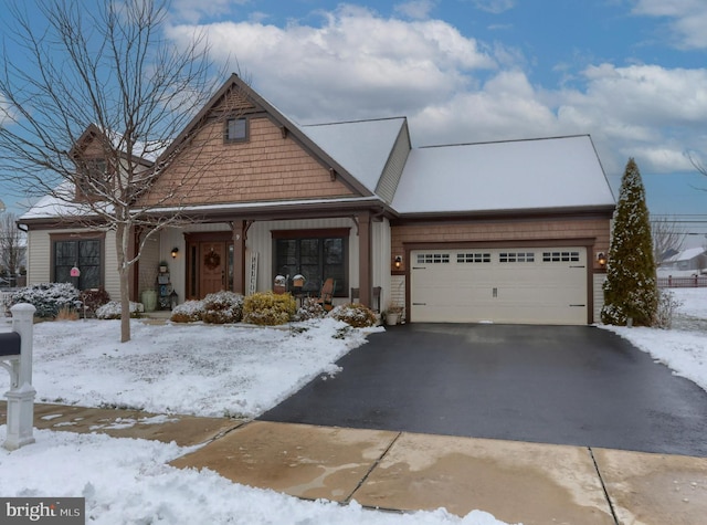 view of front facade with a garage