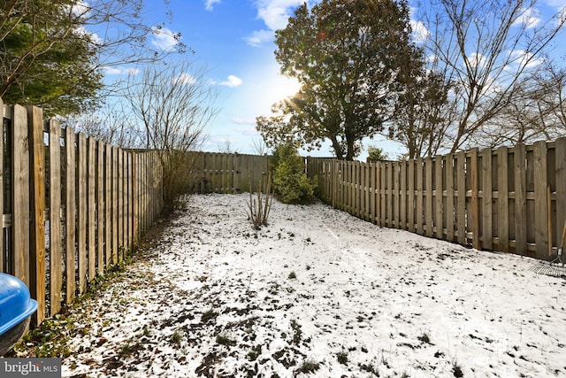 view of snowy yard