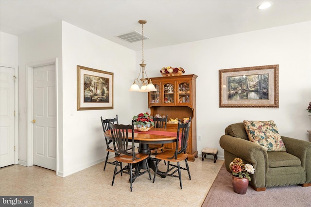 view of dining room