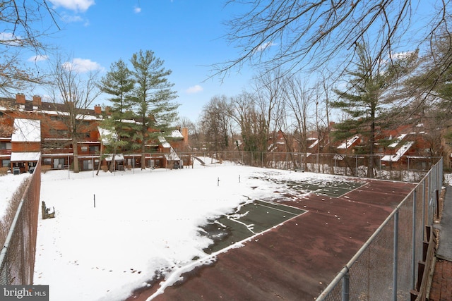 view of snowy yard