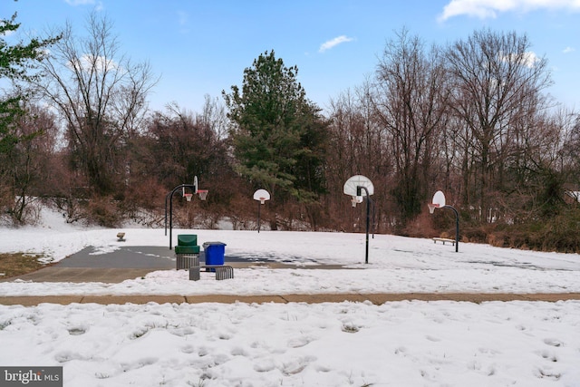 view of basketball court