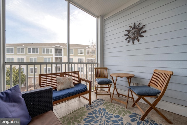 view of sunroom