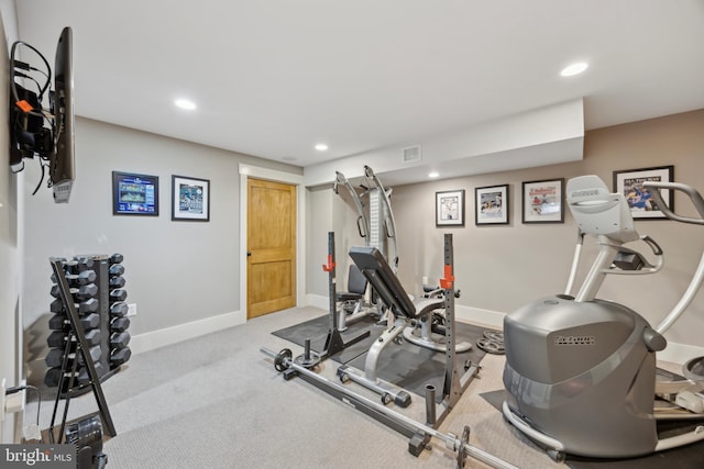 view of workout room