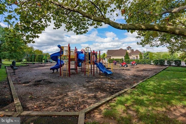 view of jungle gym