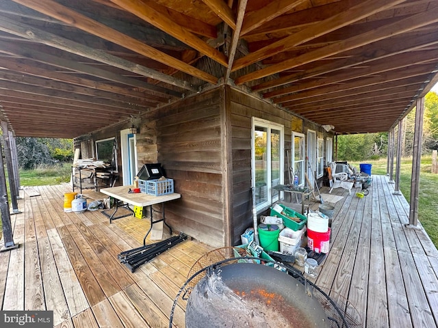 view of wooden deck