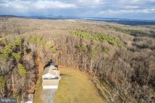 bird's eye view featuring a mountain view