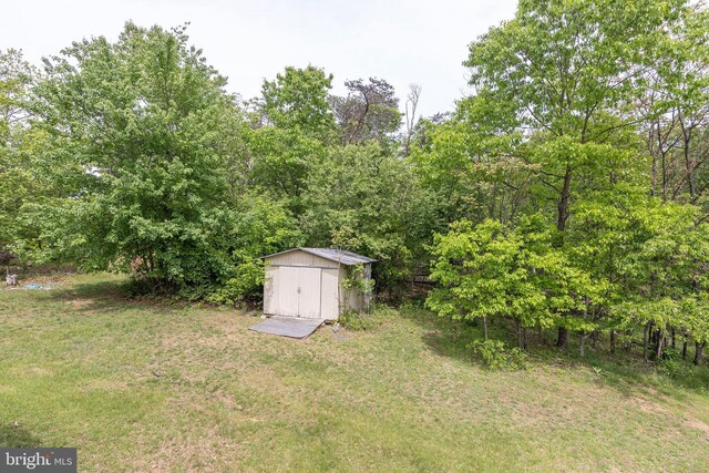 140 Solitude Ln, Gore, VA 22637 - view of grassy yard with a storage shed and an outdoor structure